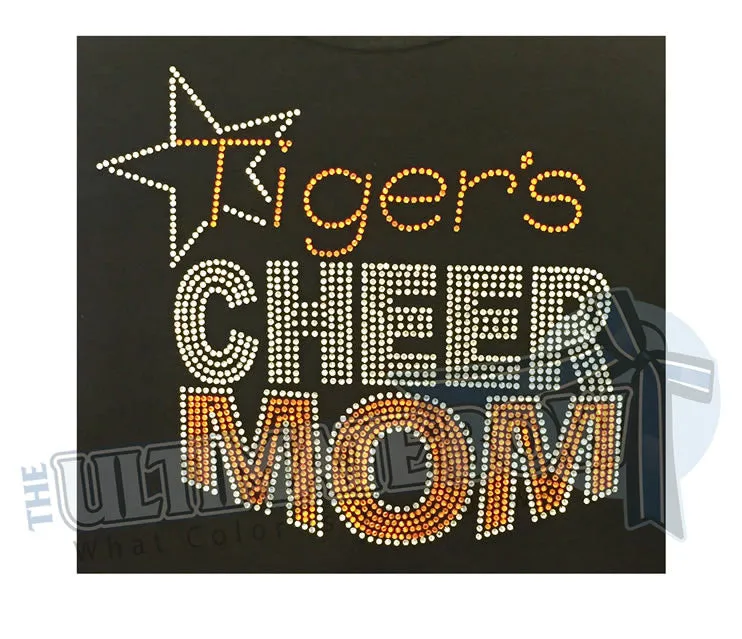 All Star Rhinestone Cheer Mom T-Shirt - Any Team/Individual Name