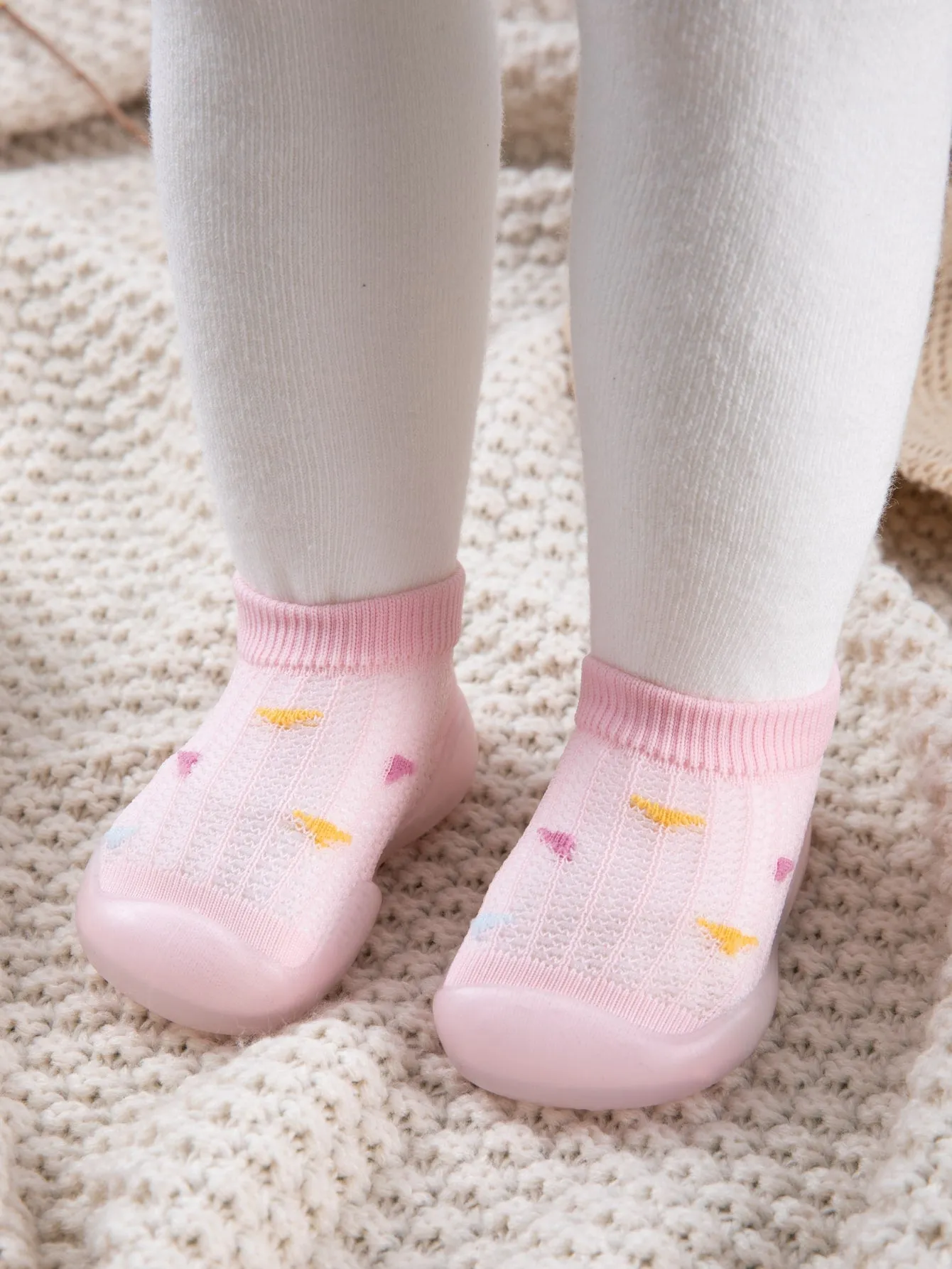 Baby Girl Knit High Top Slip On Sneakers