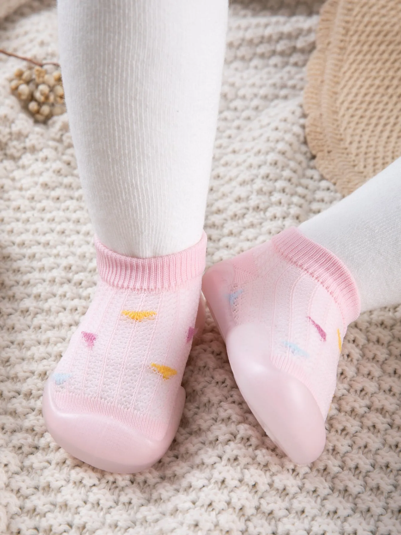 Baby Girl Knit High Top Slip On Sneakers