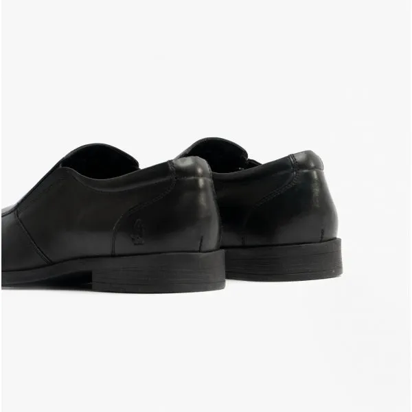 ELLIS Boys Leather Slip On Shoes Black