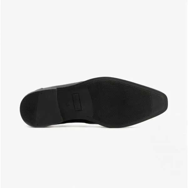 ELLIS Boys Leather Slip On Shoes Black